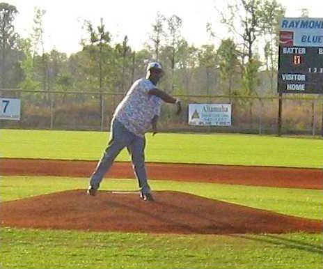 M Taylor throw out first pitch