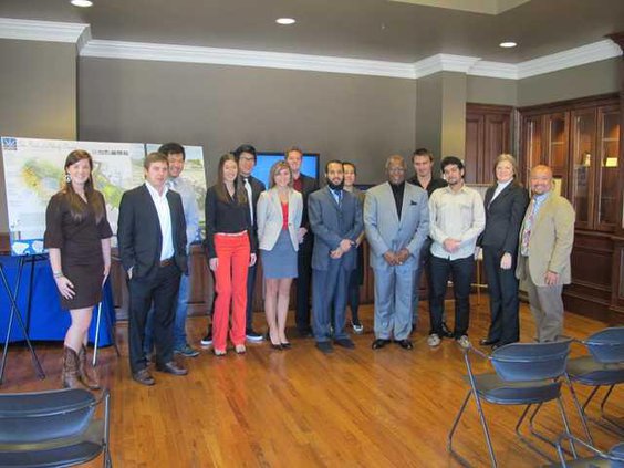 SCAD students with Dr. Hsu-Jen Huang Thomas and Davis