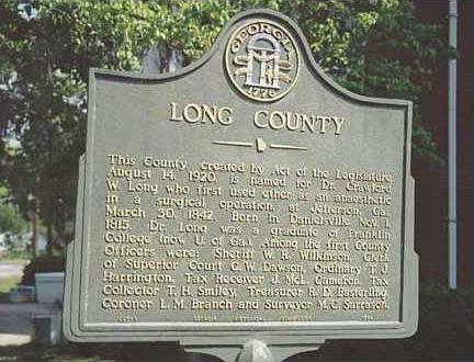 Long County historic marker