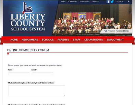 Online forum screen shot