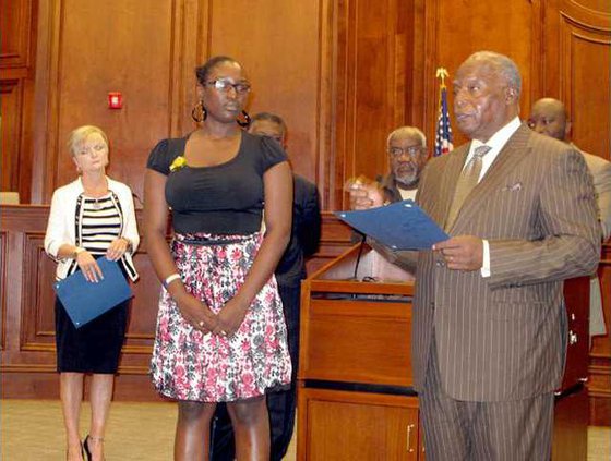 Sherry Strickland and Krystal Hart recognized
