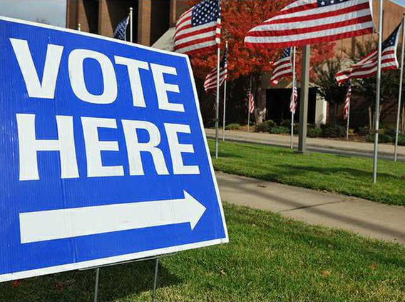 vote here sign