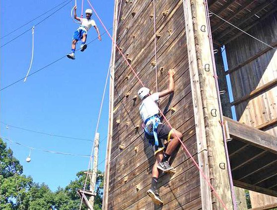 4-Hers rope course and rock climb