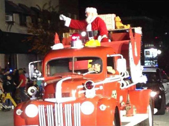 santa in parade