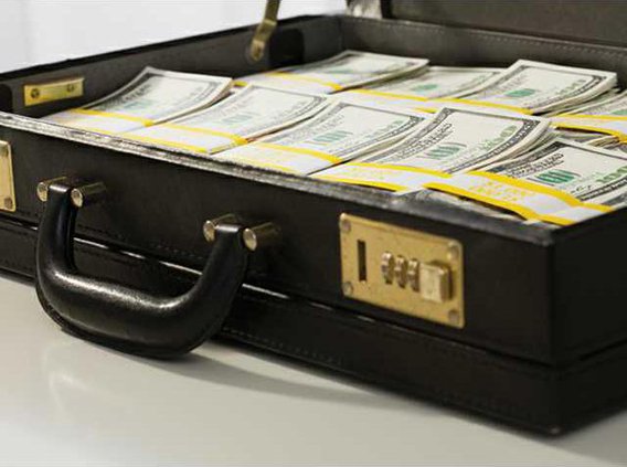 money in briefcase